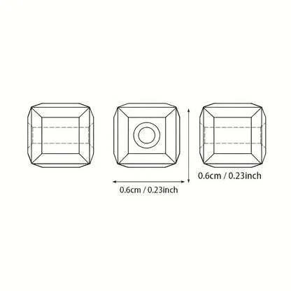 Glass Crystal Charms Cubic