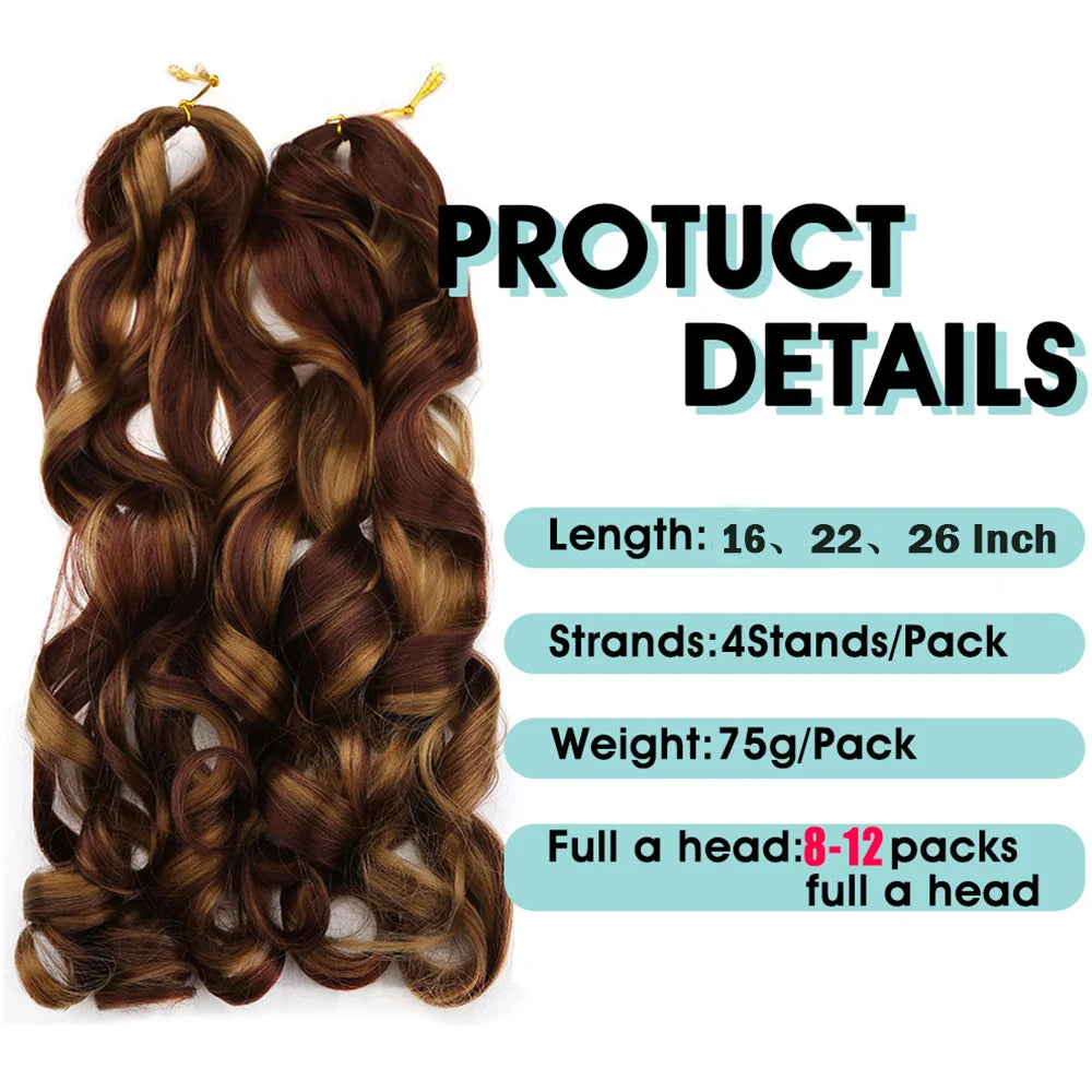 French Curly Crochet Braiding