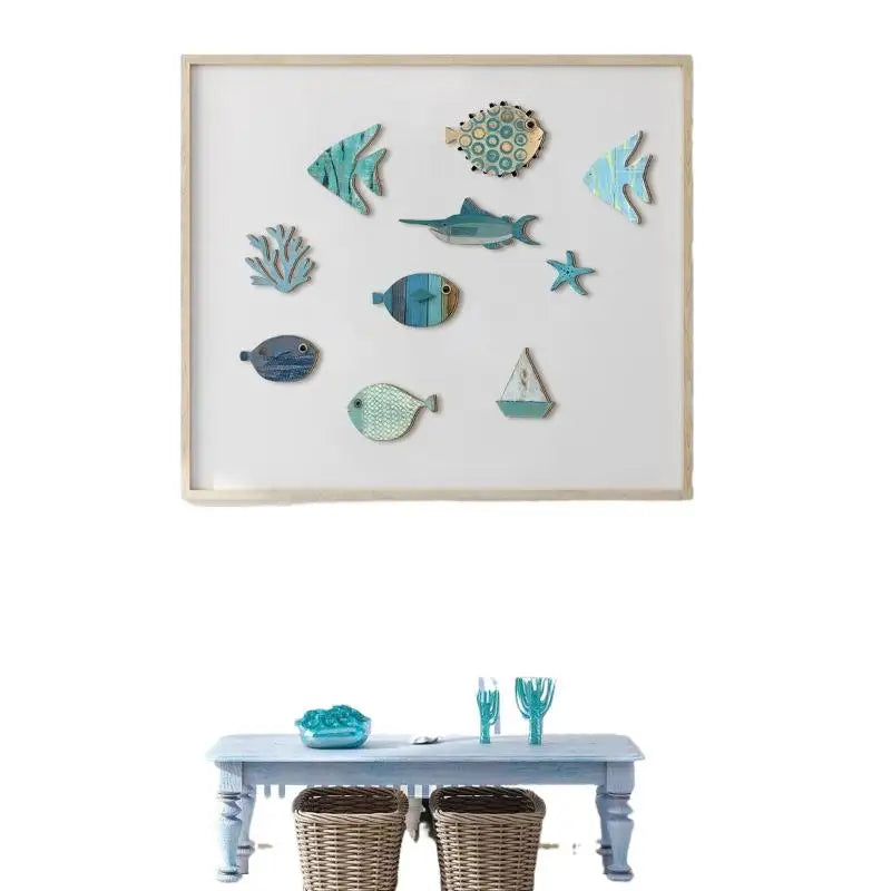 10pcs/set Fish Wall Decor