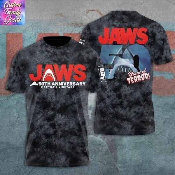 Men's And Women's 3D Pr, Fashionable Shark T-shirt,