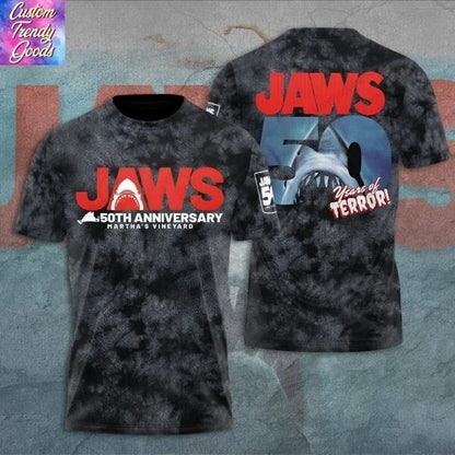 Men's And Women's 3D Pr, Fashionable Shark T-shirt,