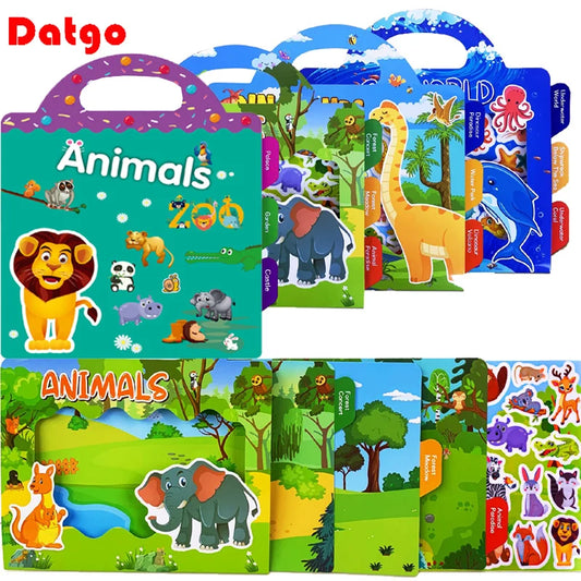 New Children Reusable Scene Cute Stickers