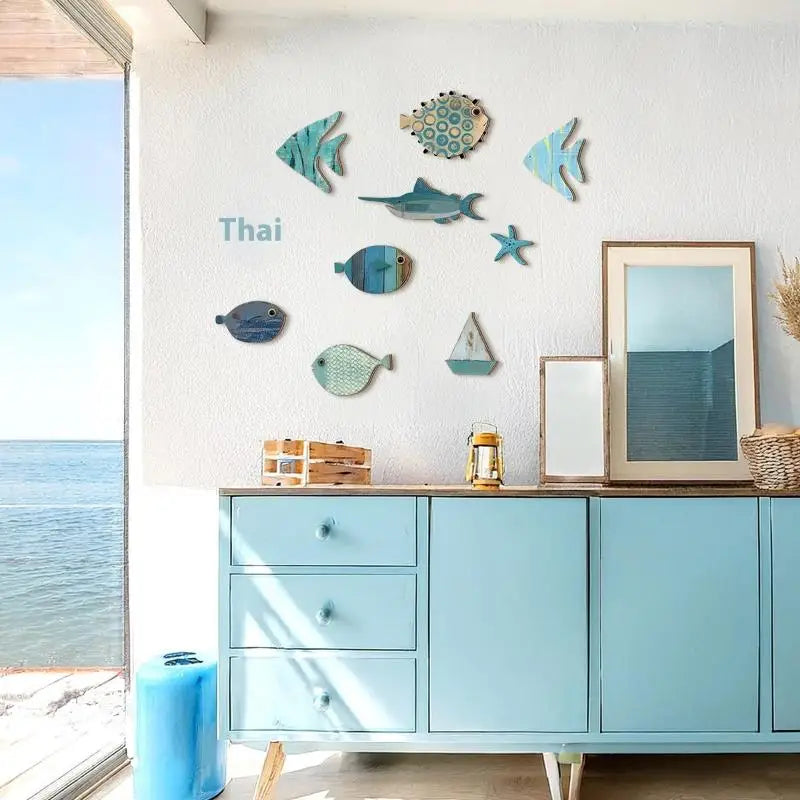 10pcs/set Fish Wall Decor