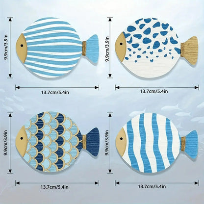 4x Wall Art Wooden