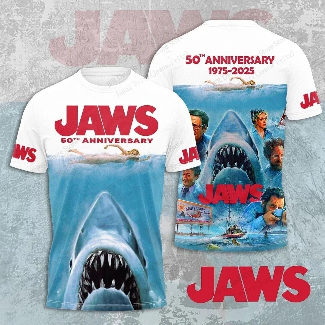 Men's And Women's 3D Pr, Fashionable Shark T-shirt,