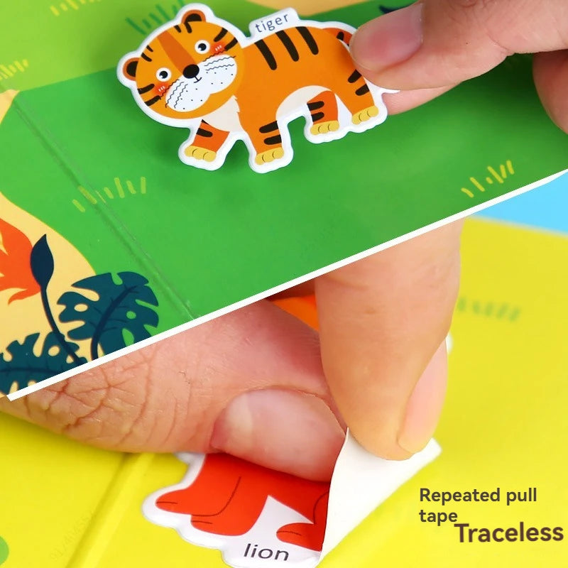 Reusable Sticker Book for Kids Vehicles Truck Stickers