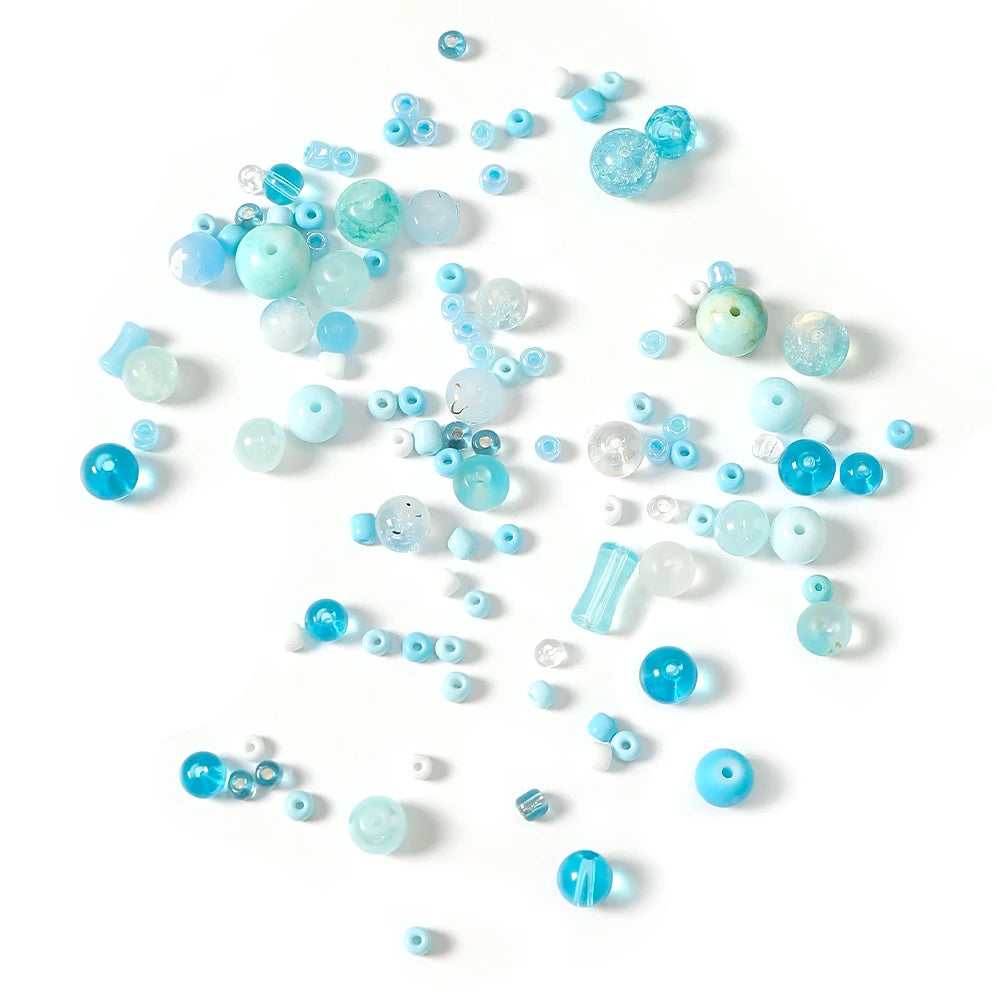 3-12mm 30g/bag Multicolor Mixed Glass Beads