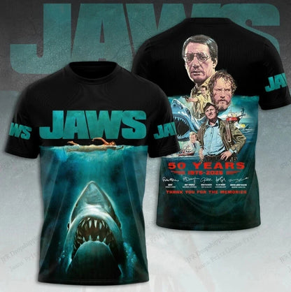 Men's And Women's 3D Pr, Fashionable Shark T-shirt,