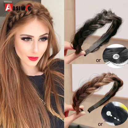 Synthetic Fishbone Braided Headband